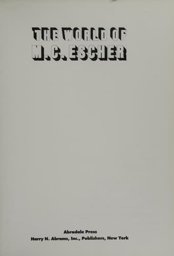 Cover image for The world of M.C. Escher.