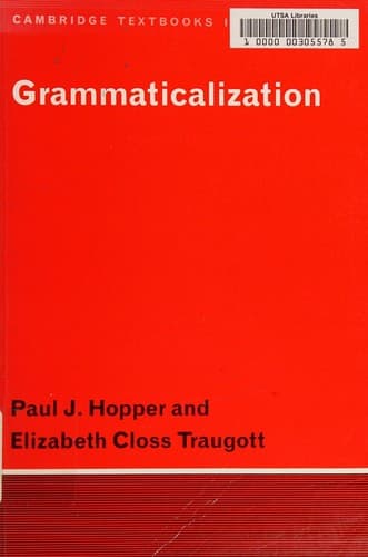 Cover image for Grammaticalization