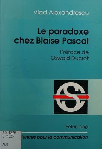 Cover image for Le paradoxe chez Blaise Pascal