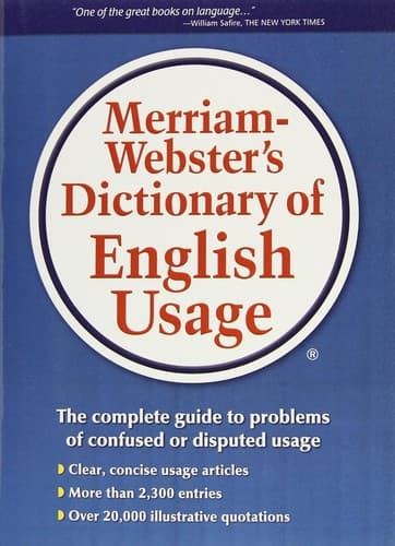 Cover image for Merriam-Webster's dictionary of English usage.