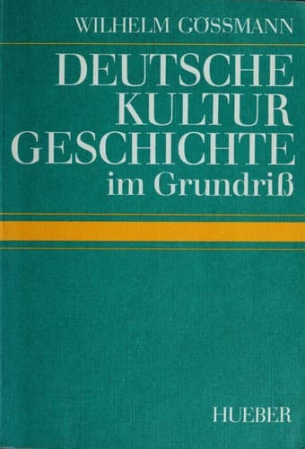 Cover image for Deutsche Kulturgeschichte im Grundriss