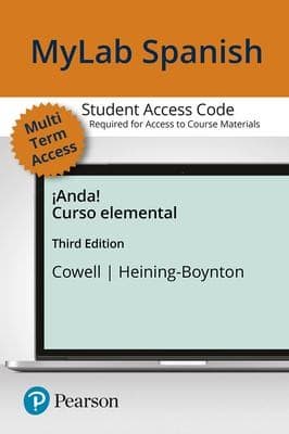 MyLab Spanish with Pearson EText -- Access Card -- for ¡Anda! Curso Elemental (multi-Semester Access)