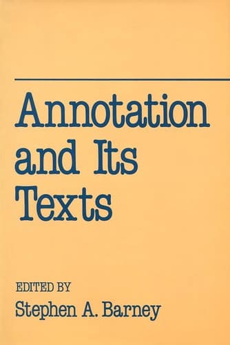 Cover image for Annotation and its texts
