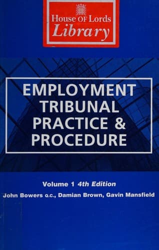 Cover image for Employment Tribunal Practice and Procedure