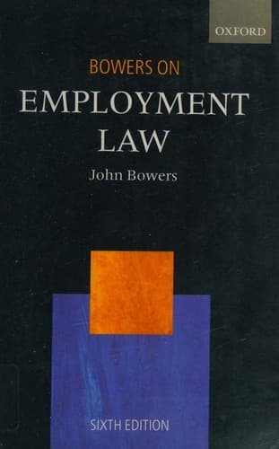 Cover image for Bowers on employment law
