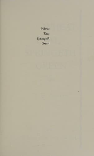 Cover image for Wheat that springeth green