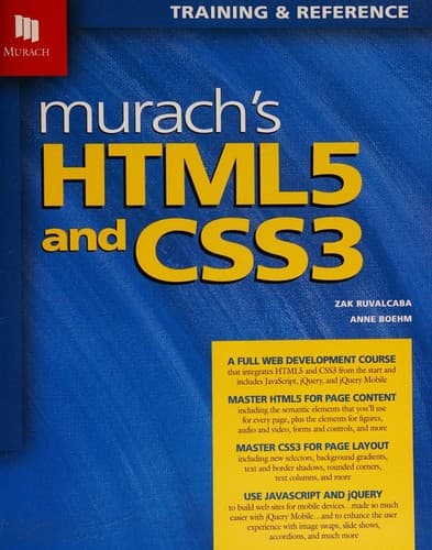 Cover image for Murach's HTML5 and CSS3