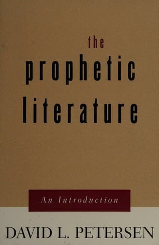 Cover image for The prophetic literature
