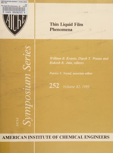 Cover image for Thin liquid film phenomena