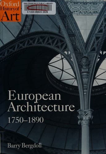 Cover image for European architecture 1750-1890