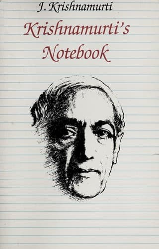 Cover image for Krishnamurti's notebook