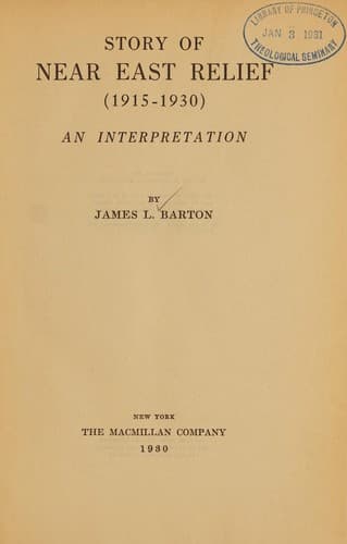 Story of Near East relief (1915-1930)