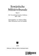 Cover image for Sowjetische Militartribunale, Band 2