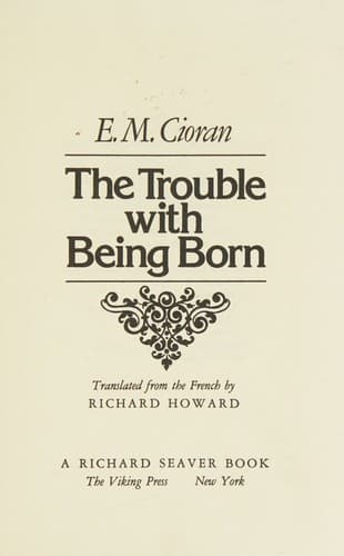 Cover image for The trouble with being born