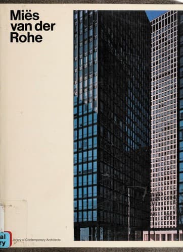 Cover image for Mies van der Rohe.