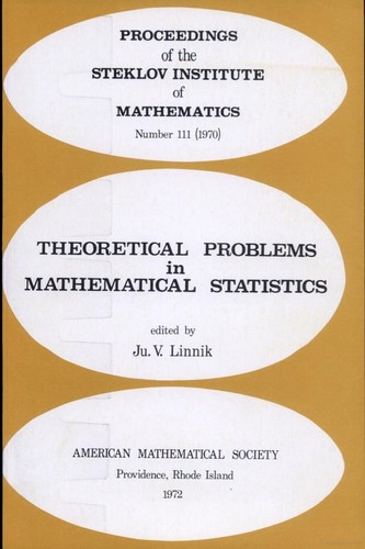 Cover image for Theoretical problems in mathematical statistics.