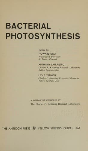 Bacterial Photosynthesis