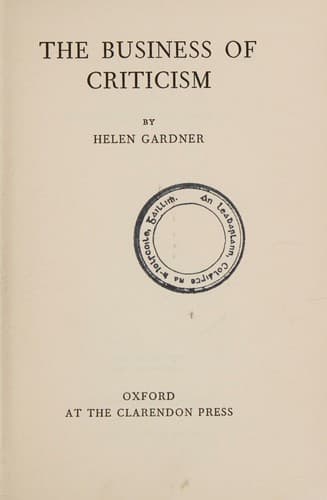 Cover image for The business of criticism