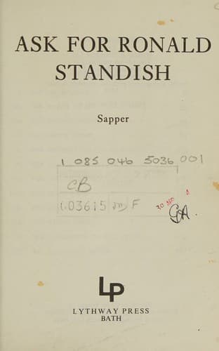Cover image for Ask for Ronald Standish