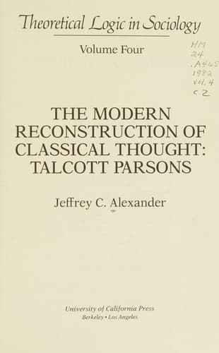 Cover image for The Modern reconstruction of classical thought