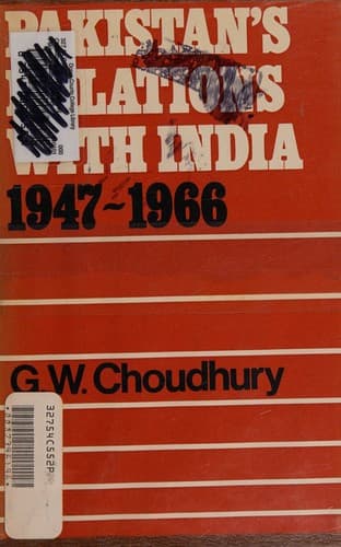 Cover image for Pakistan's relations with India 1947-1966