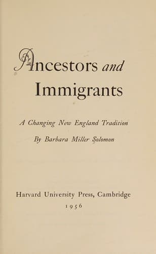 Cover image for Ancestors and Immigrants