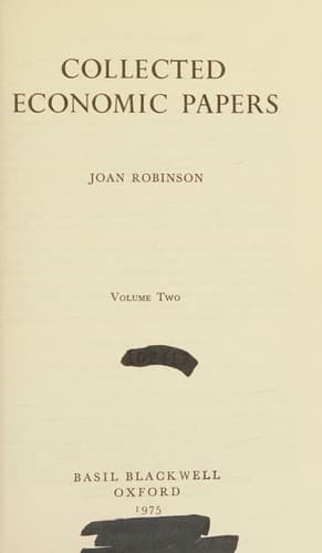 Cover image for Collected economic papers.