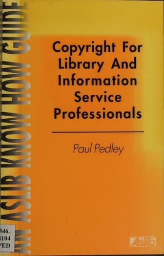 Cover image for Copyright for library and information service professionals