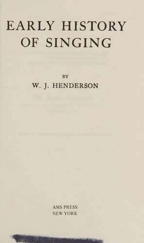 Cover image for Early history of singing