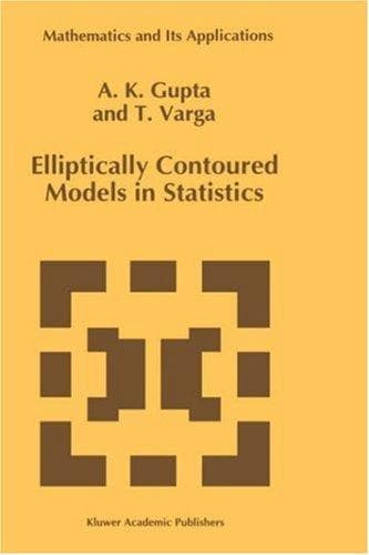 Cover image for Elliptically Contoured Models in Statistics (Mathematics and Its Applications)