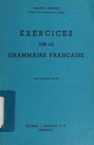 Exercises Sur La Grammaire Francaise
