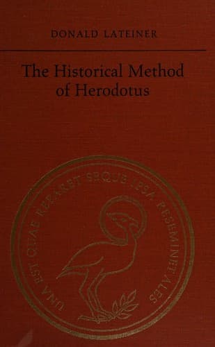 Cover image for The historical method of Herodotus