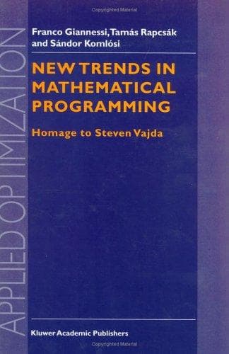 Cover image for New Trends in Mathematical Programming