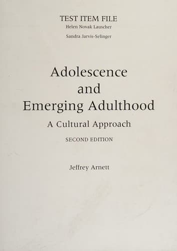 Cover image for Adolescence and Emerging Adulthood