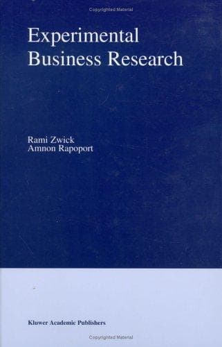 Cover image for Experimental Business Research