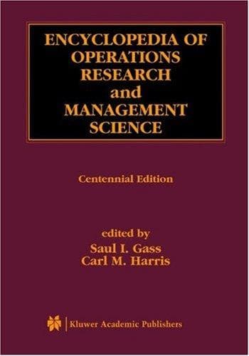 Cover image for Encyclopedia of Operations Research and Management Science Second Edition