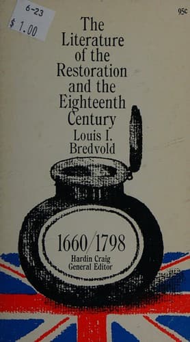 The literature of the Restoration and the eighteenth century