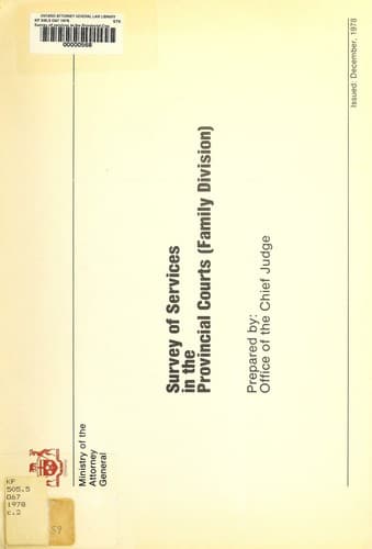 Survey of services in the Provincial Courts, Family Division /