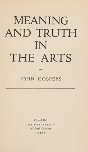 Meaning and truth in the arts