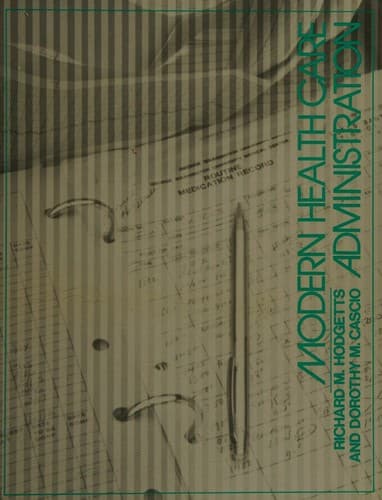Cover image for Modern health care administration