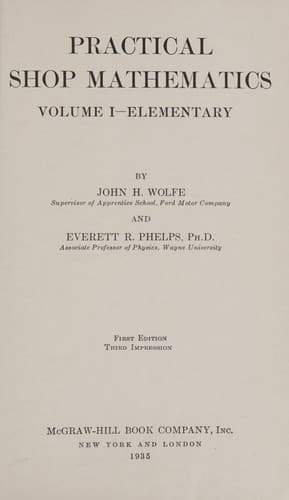 Cover image for Practical shop mathematics