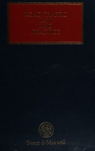 Cover image for Road traffic law and practice