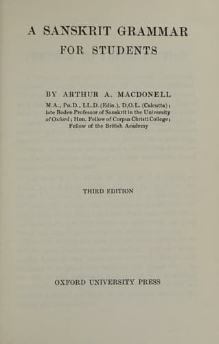 Cover image for A Sanskrit grammar for students