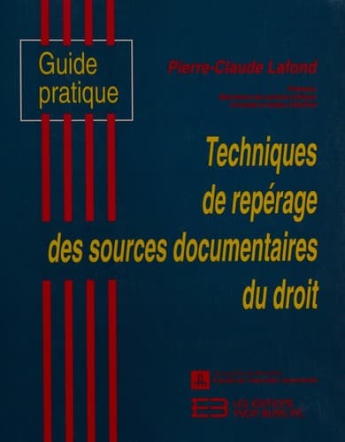 Cover image for Techniques de repérage des sources documentaires du droit