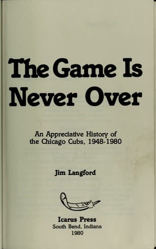 Cover image for The game is never over