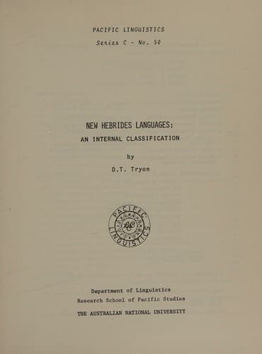 Cover image for New Hebrides languages