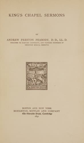 Cover image for King's Chapel sermons