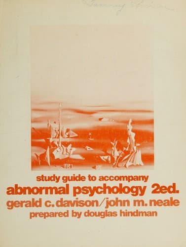 Cover image for Davison Study guide to accompany Abnormal Psychology