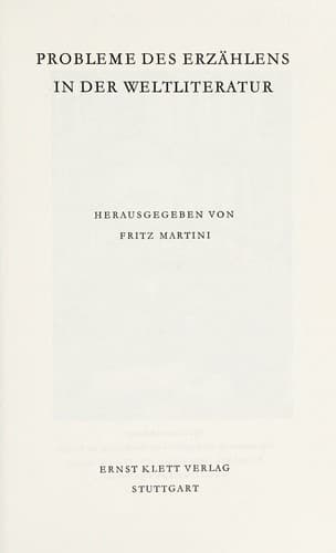 Cover image for Probleme des Erzählens in der Weltliteratur.