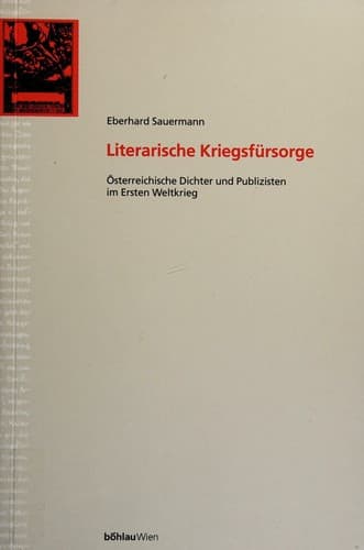 Cover image for Literarische Kriegsfürsorge
